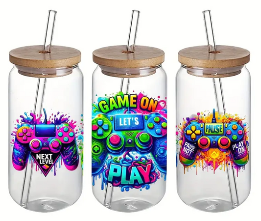 Gamer Glass Tumbler 16oz Type 2