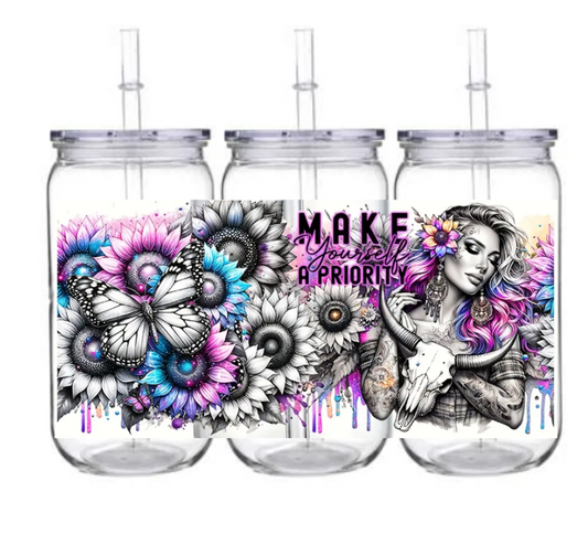 Plastic Tumbler 500ml - Make Yourself A Priority